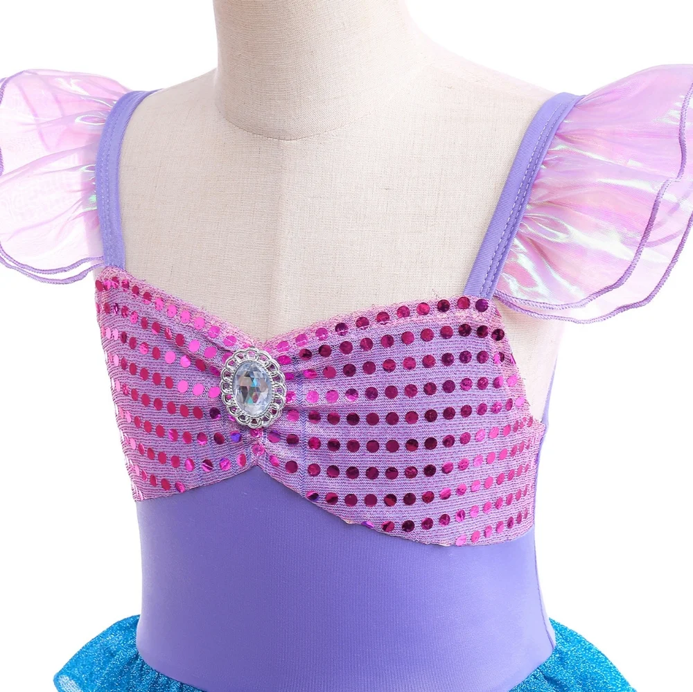 4T Mermaid Princess Dress Accessory Set Kids Halloween Costume Birthday Dress